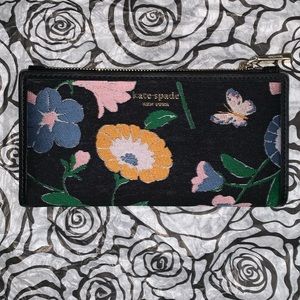 Kate Spade Floral Jacquard Slim Wallet
